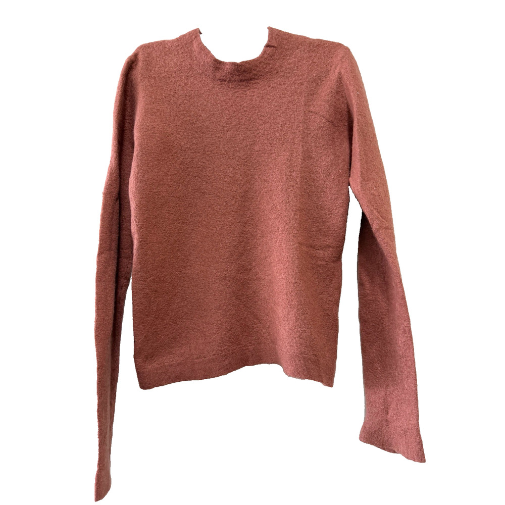 Vince 100% Cashmere Pullover Sweater rust Timeless soft warm fuzzy thick Sz-S
